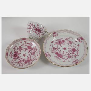 Meissen Kaffee-/Teeservice "Indisch purpur"