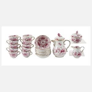 Meissen Mokkaservice "Indisch purpur"