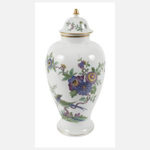 Meissen große Deckelvase "Indischmalerei"