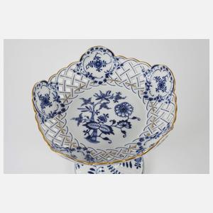 Meissen drei Durchbruchteile "Zwiebelmuster/Gold"