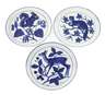 Meissen drei Wandteller Tiermotive