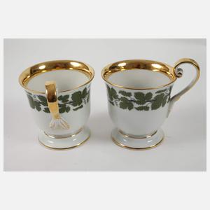 Meissen Kaffeeservice Weinlaubdekor mit Gold
