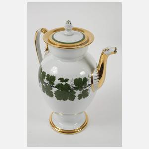 Meissen Kaffeeservice Weinlaubdekor mit Gold