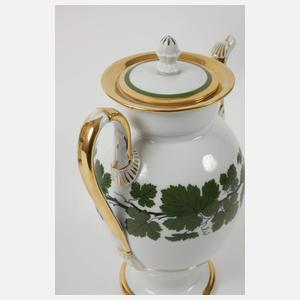 Meissen Kaffeeservice Weinlaubdekor mit Gold