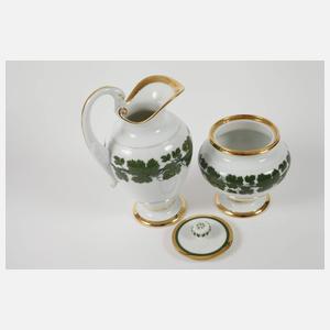 Meissen Kaffeeservice Weinlaubdekor mit Gold