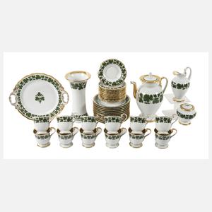 Meissen Kaffeeservice Weinlaubdekor mit Gold