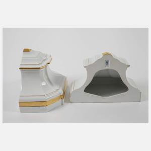Meissen fünfteiliges Set Wandkonsolen