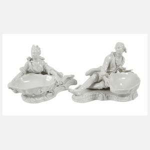 Meissen Paar figürliche Gewürzschalen