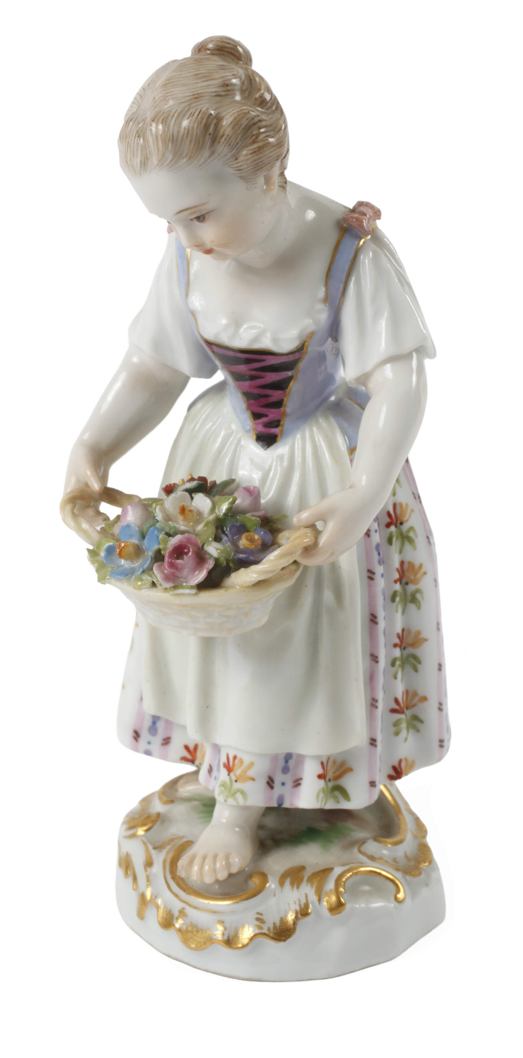Meissen "Gärtnerkind mit Blumenkorb"