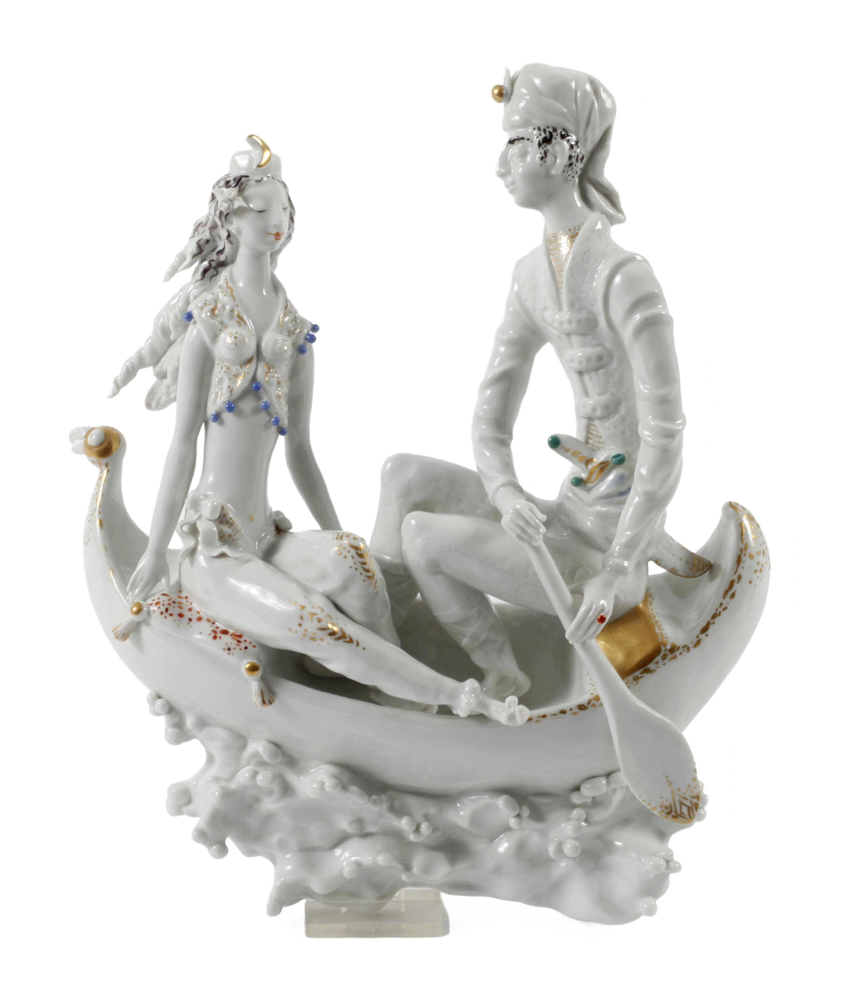 Meissen Wandplastik "Kahnfahrt"