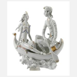 Meissen Wandplastik "Kahnfahrt"