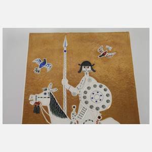 Meissen Reliefplatte "Don Quichotte"