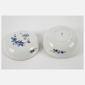 Meissen Konvolut "Blaue Orchidee mit Goldsonne"