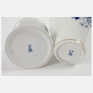 Meissen Konvolut "Blaue Orchidee mit Goldsonne"