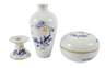 Meissen Konvolut "Blaue Orchidee mit Goldsonne"
