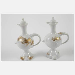 Rosenthal figürlicher Leuchter und zwei Kännchen