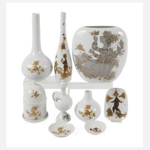 Rosenthal Konvolut Zierporzellan Golddekor