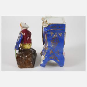 Kaminuhr mit Figurenaufsatz