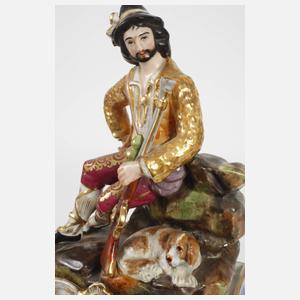 Kaminuhr mit Figurenaufsatz