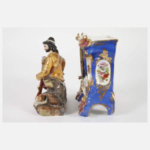 Kaminuhr mit Figurenaufsatz