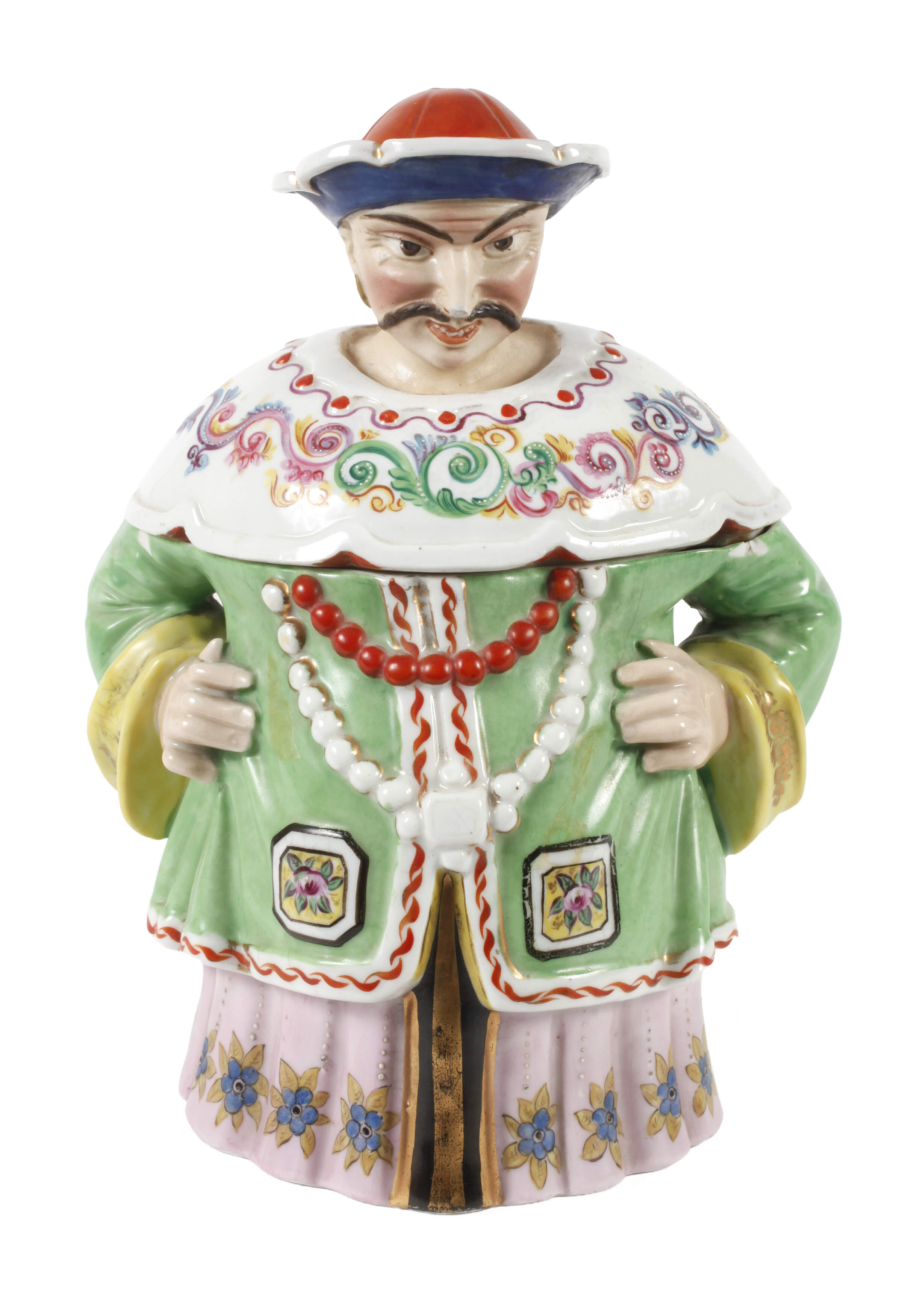 Figürlicher Tabaktopf als Chinese