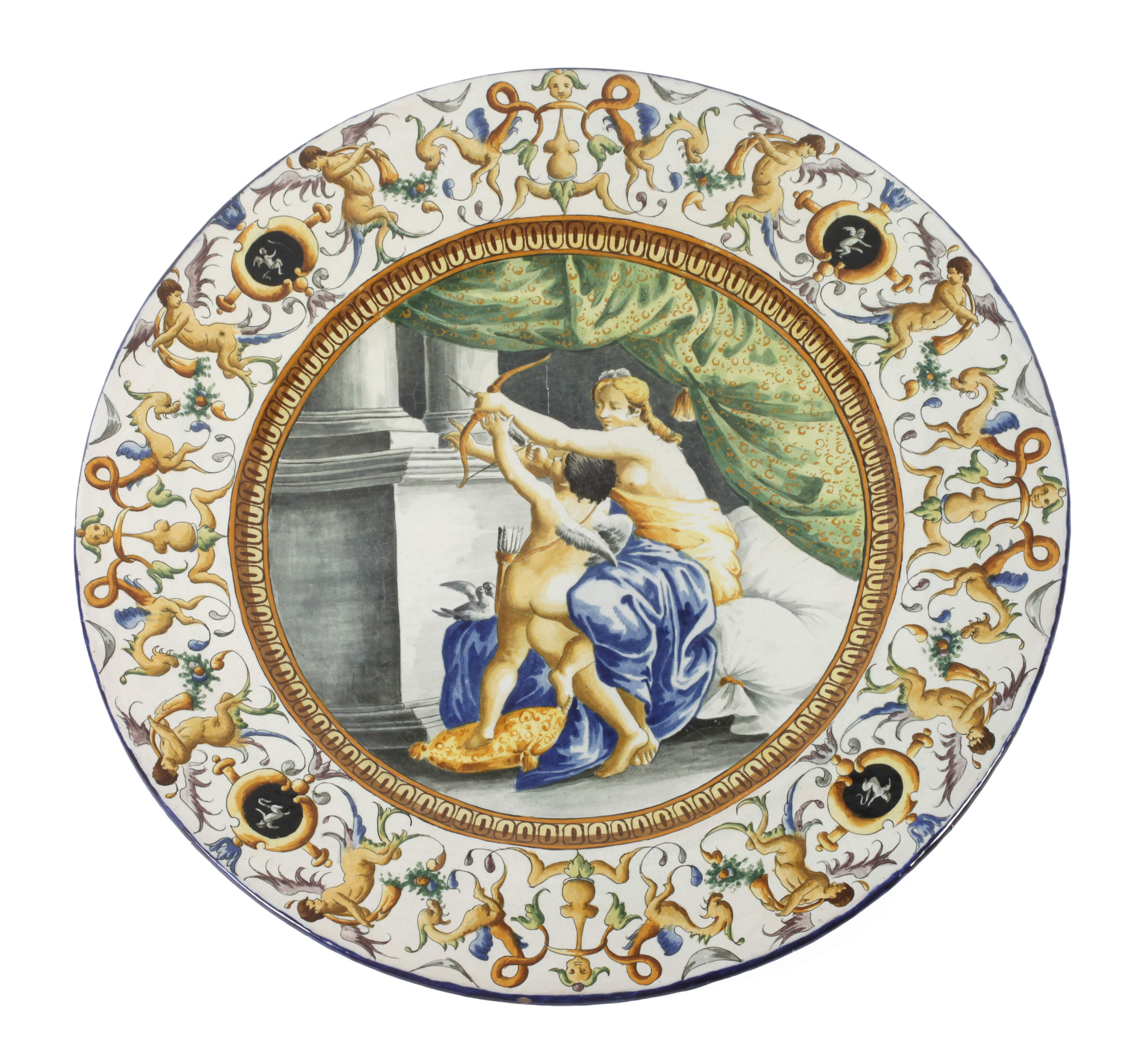 Übergroße Fayence-Platte Italien