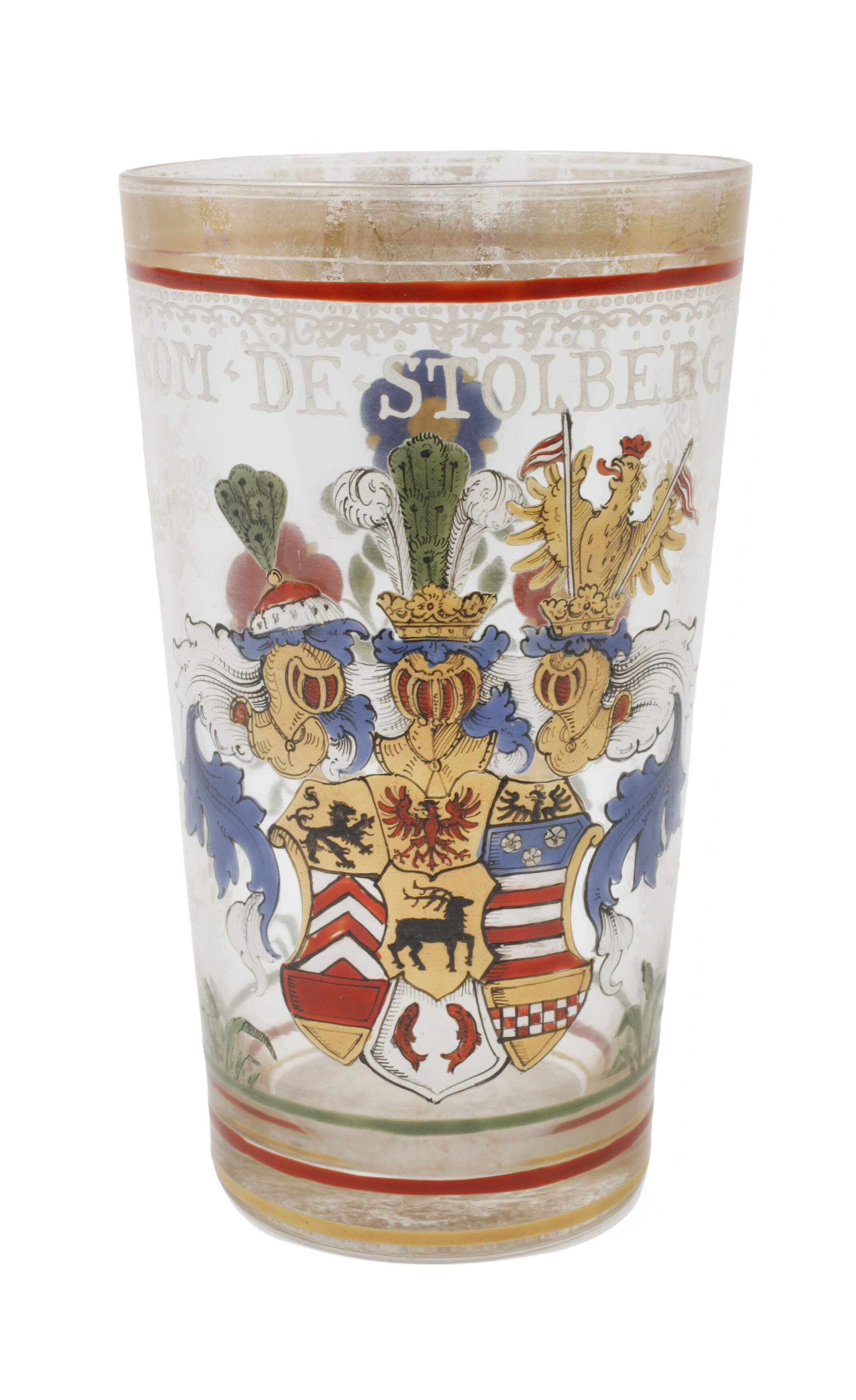 Fritz Heckert Becherglas "Com de Stolberg"