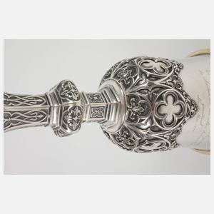 Feiner Silber-Deckelpokal 1852