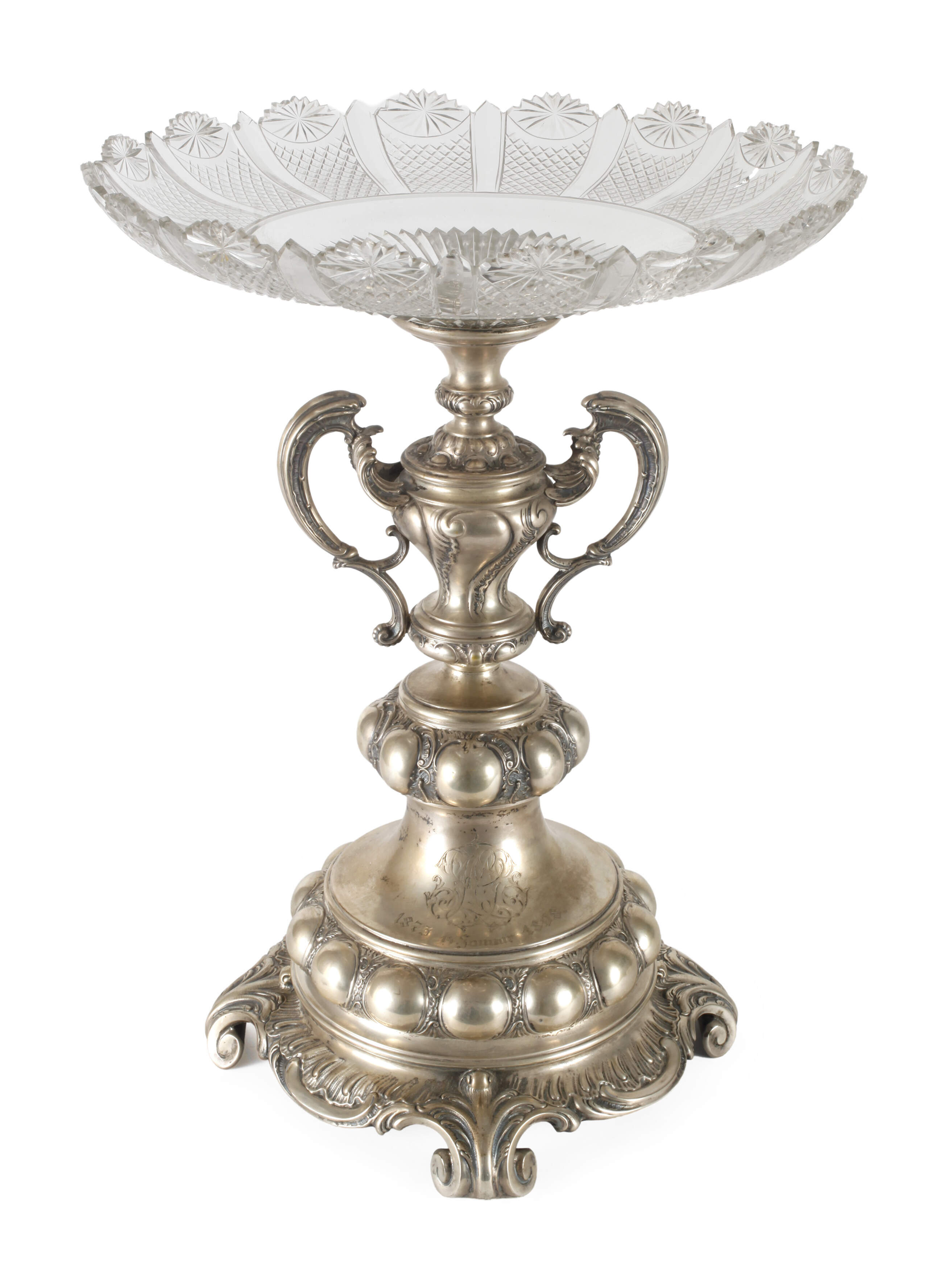 Silber großer Tafelaufsatz Historismus