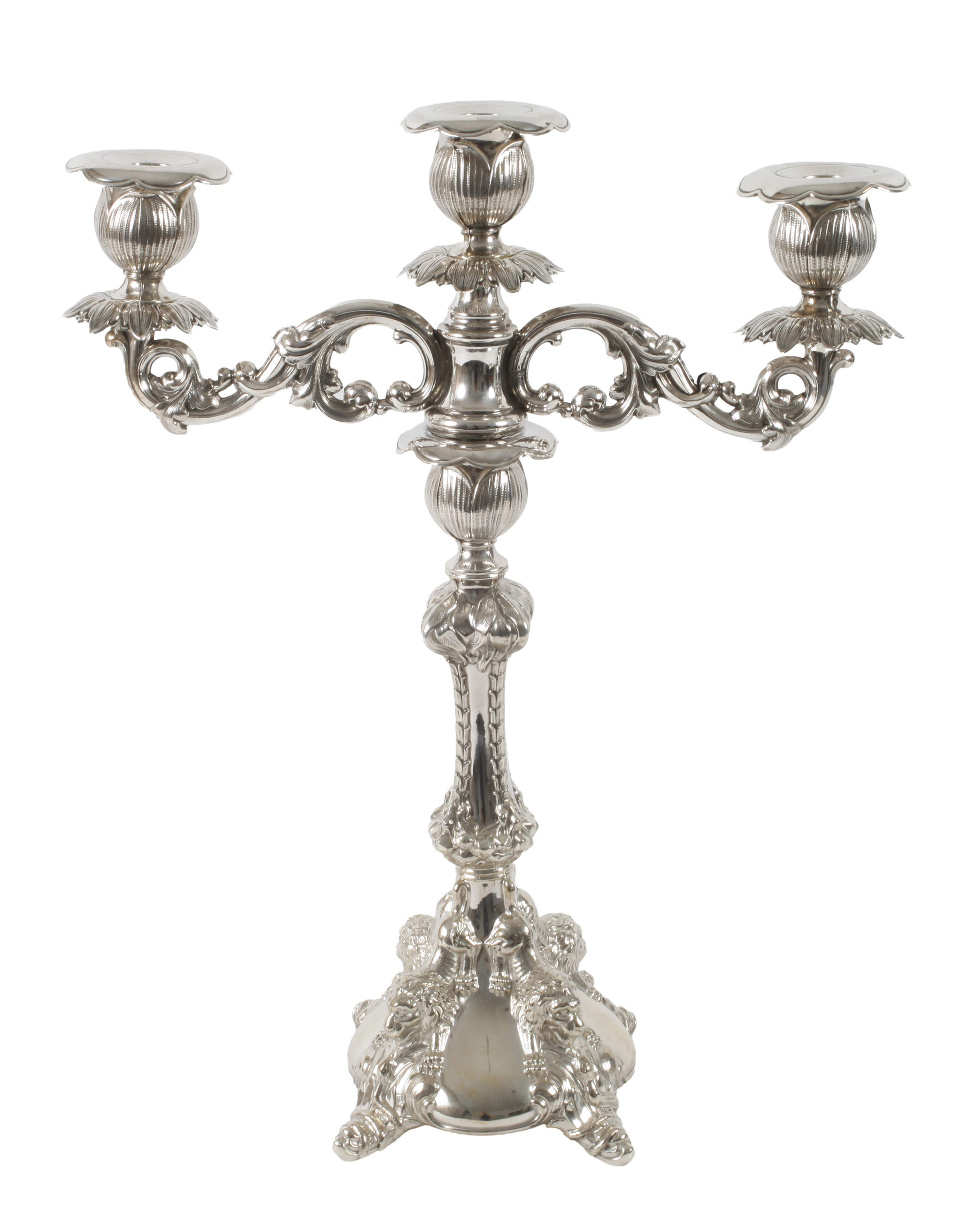 Silber großer Tafelleuchter