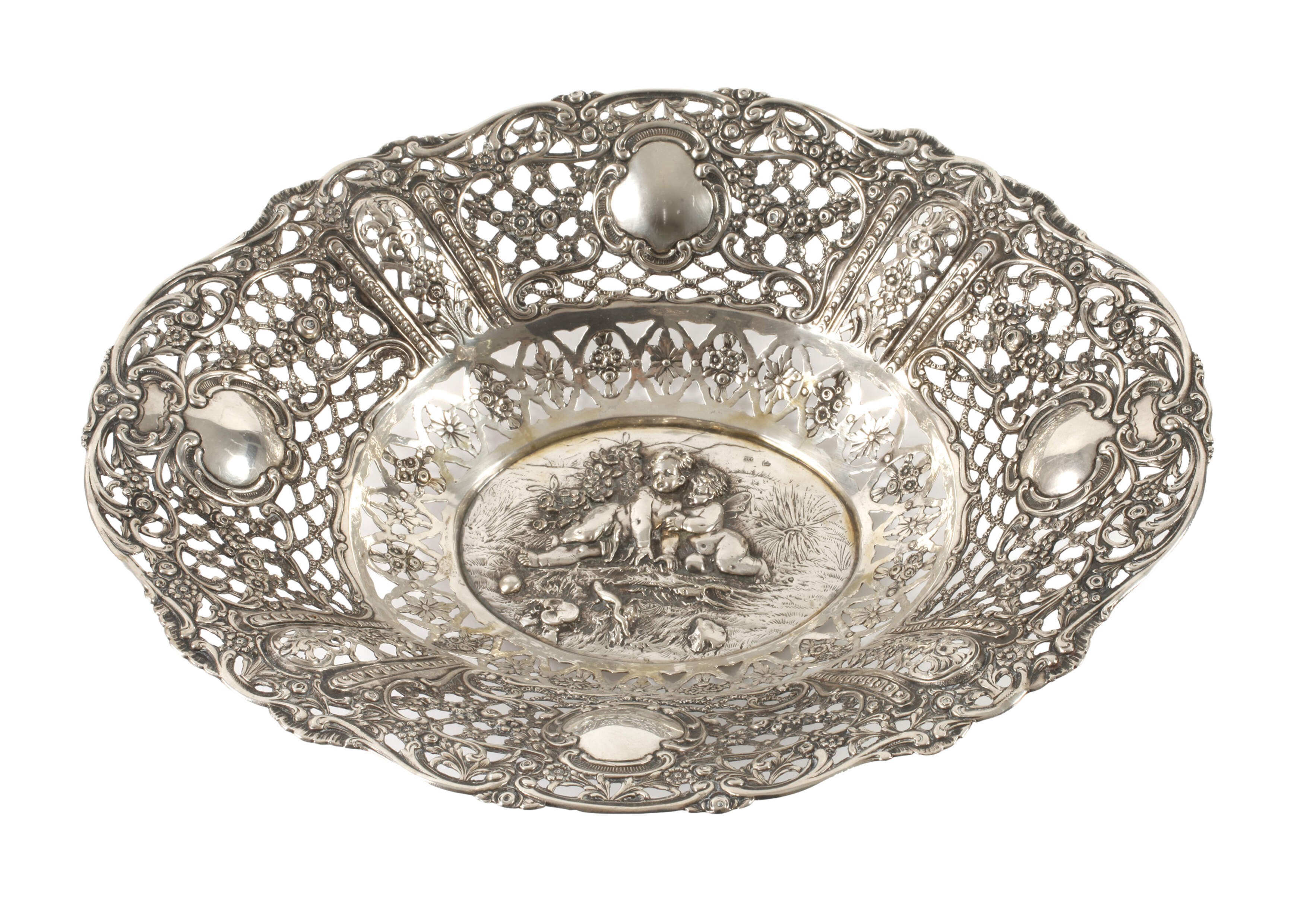 Silber Durchbruchschale Historismus