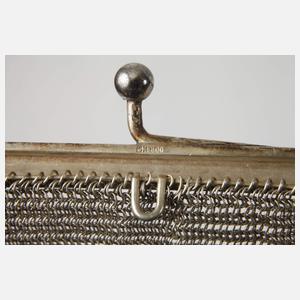 Silberne Abendtasche