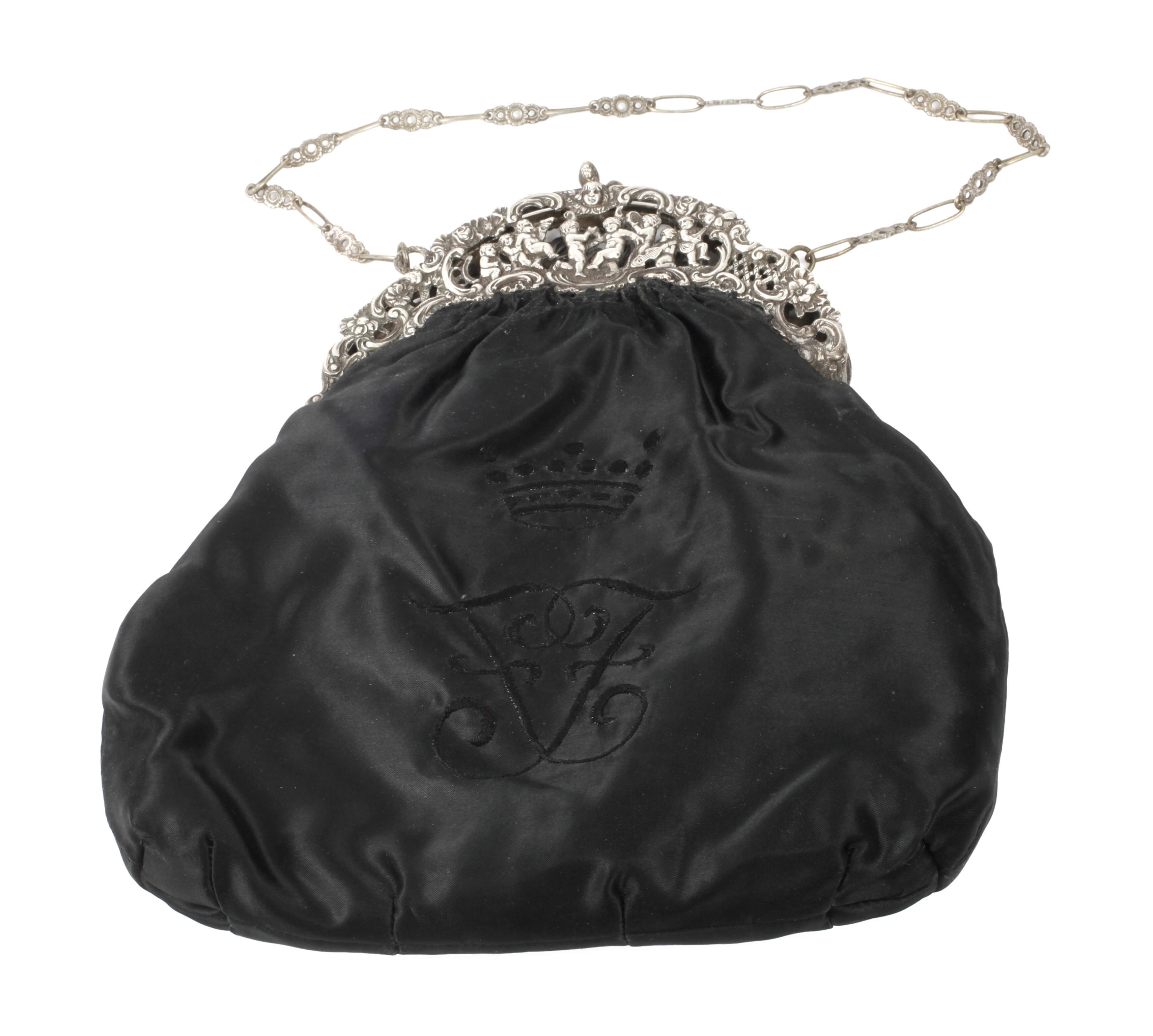 Handtasche mit Silbermontur