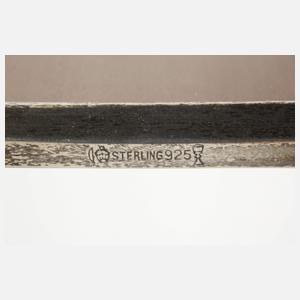 Fünf Bilderrahmen mit Silberbeschlag