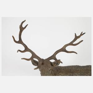 Große Wiener Bronze als imposanter Hirsch