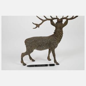 Große Wiener Bronze als imposanter Hirsch