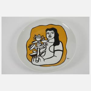 Fernand Léger, Künstlerteller "La femme au bouquet"