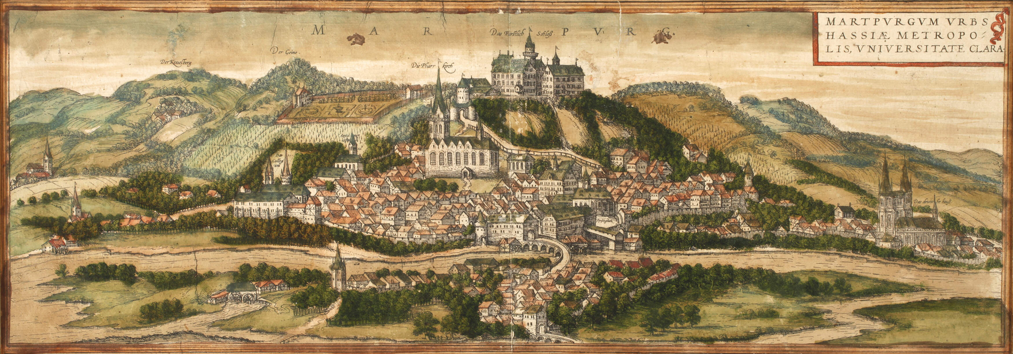 Braun & Hogenberg, Ansicht Marburg