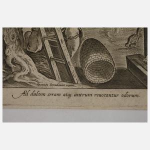 Jan Collaert, "Die Bienenzucht"