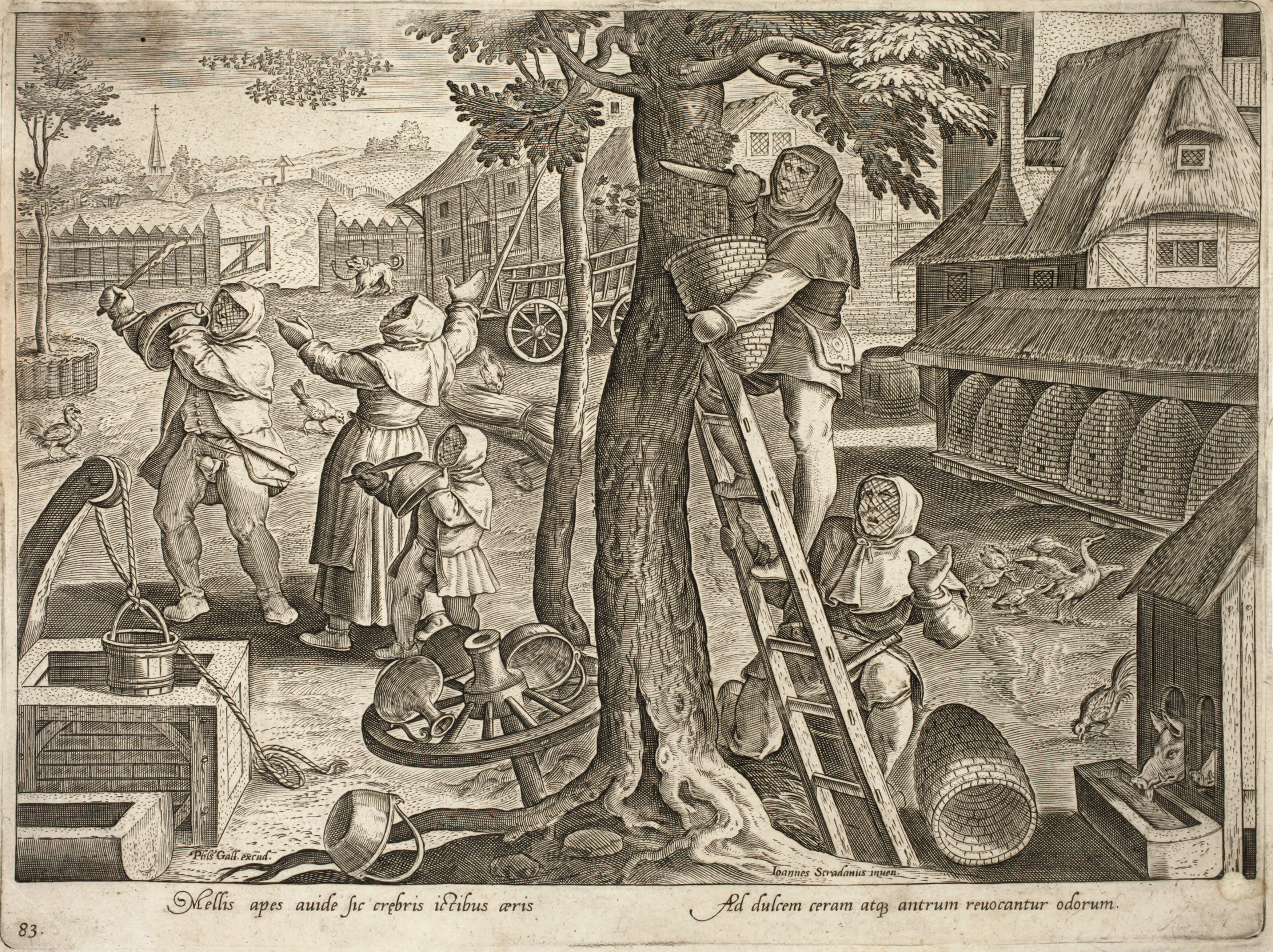 Jan Collaert, "Die Bienenzucht"