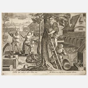 Jan Collaert, "Die Bienenzucht"