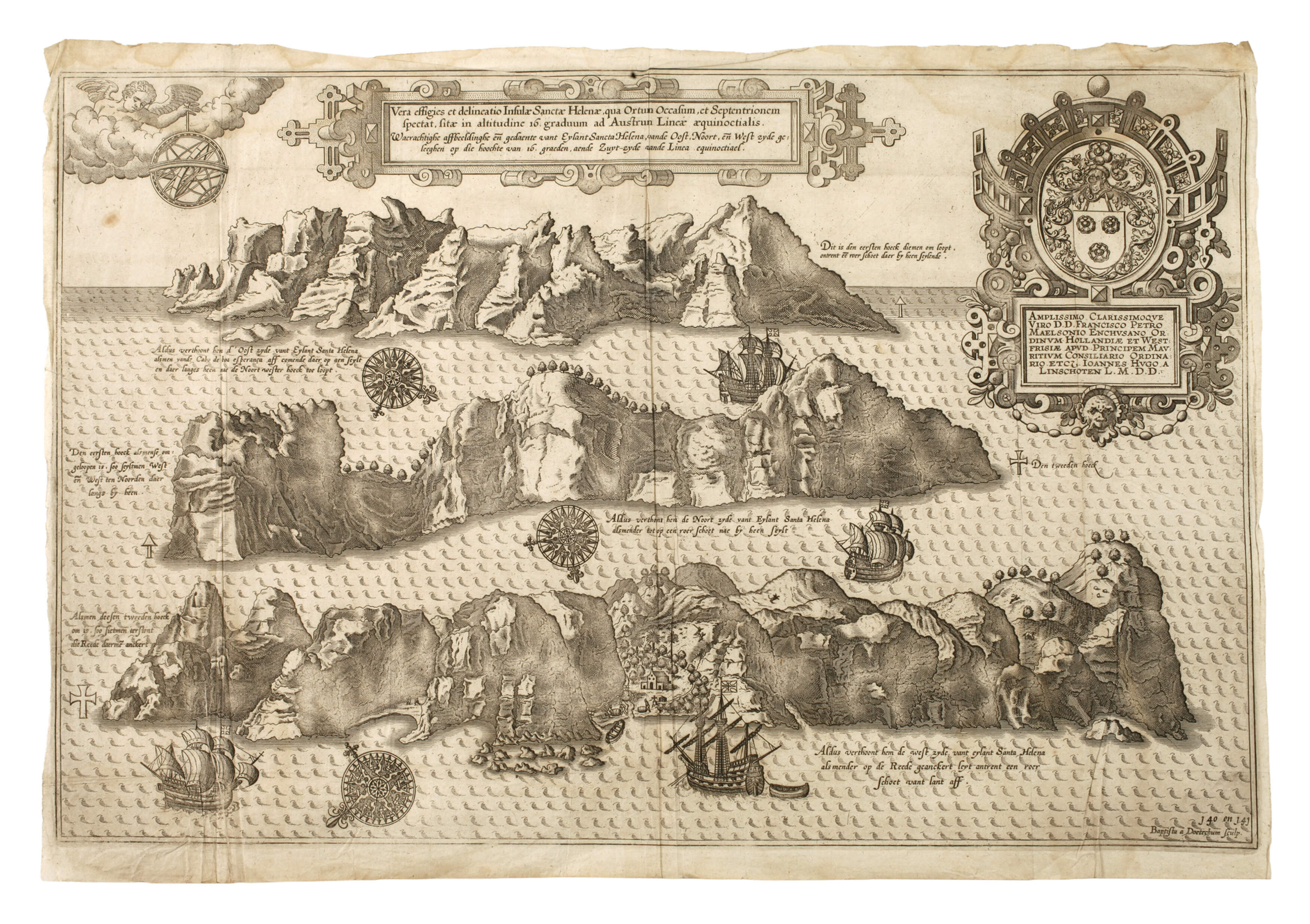 Jan Huygen van Linschoten, Sankt Helena