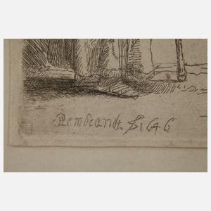 Rembrandt van Rijn, "Alte Bettlerin"