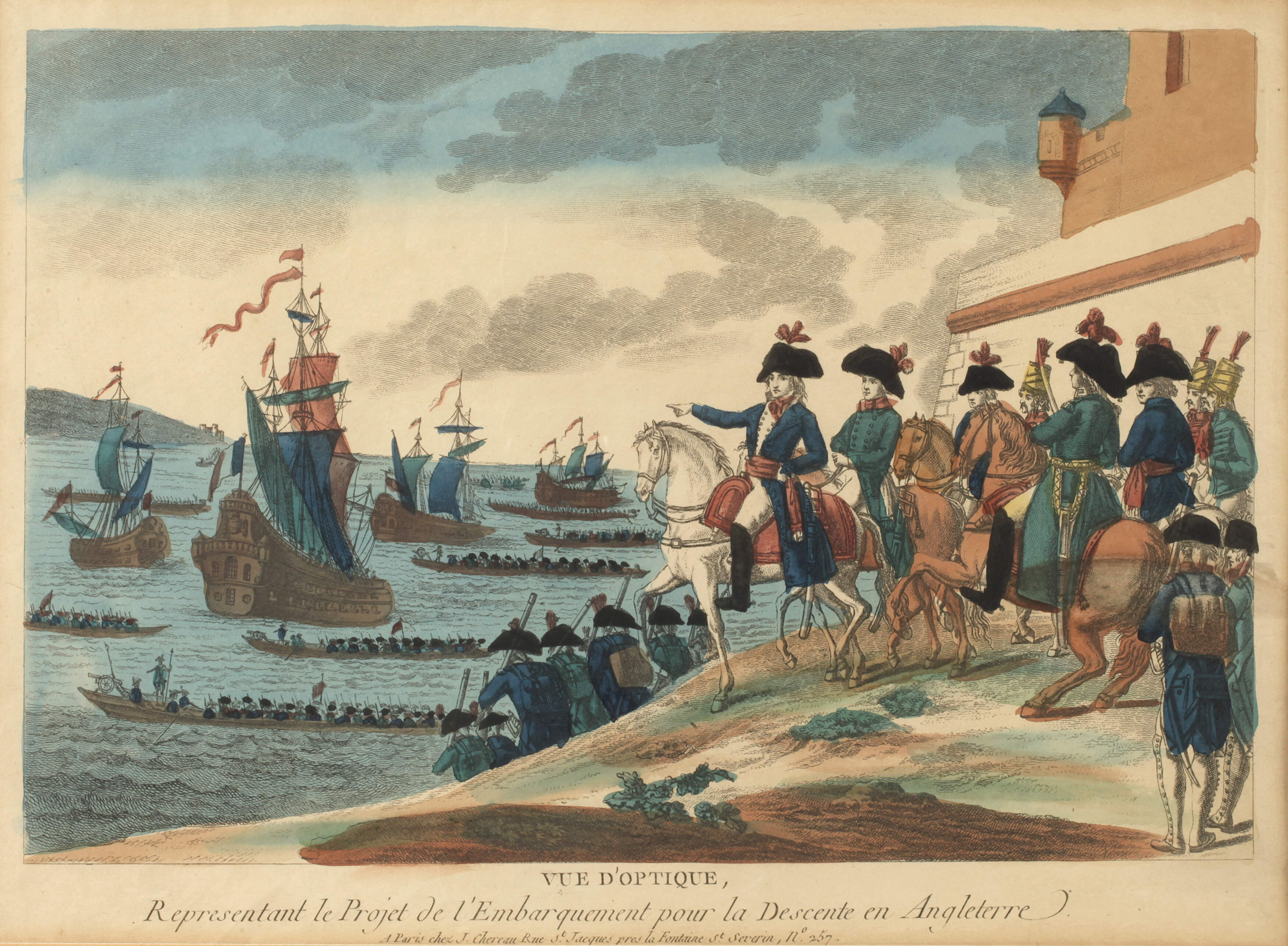 Jacques Chéreau, Napoleon mit Gefolge am Meer