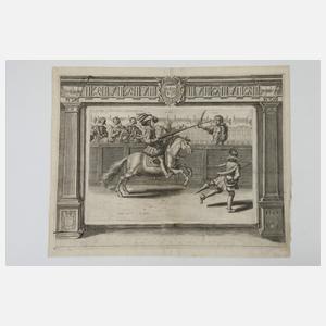 Drei Blatt "Königliche Reitschule"