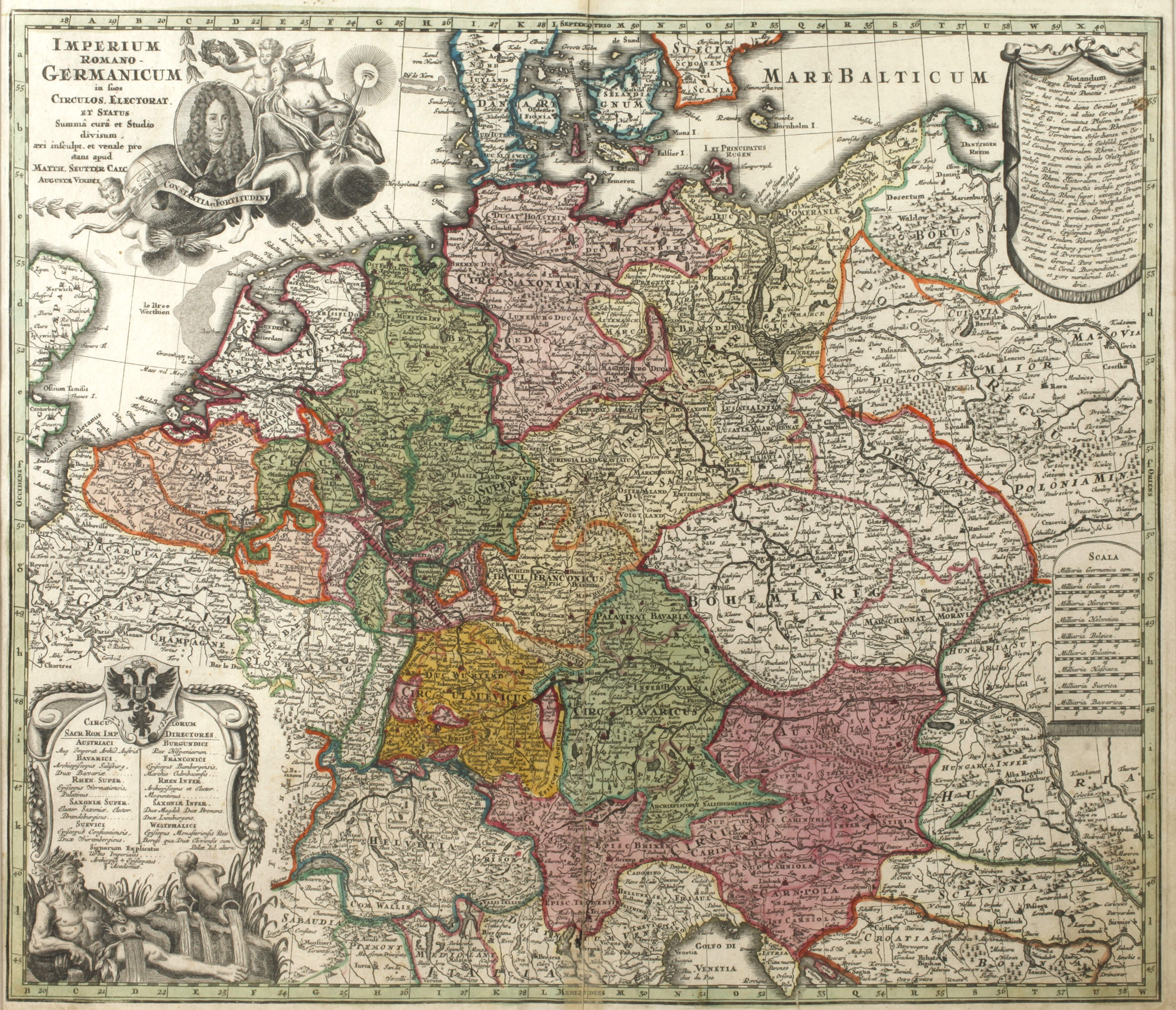 Matthäus Seutter, Karte Imperium Romano-Germanicum