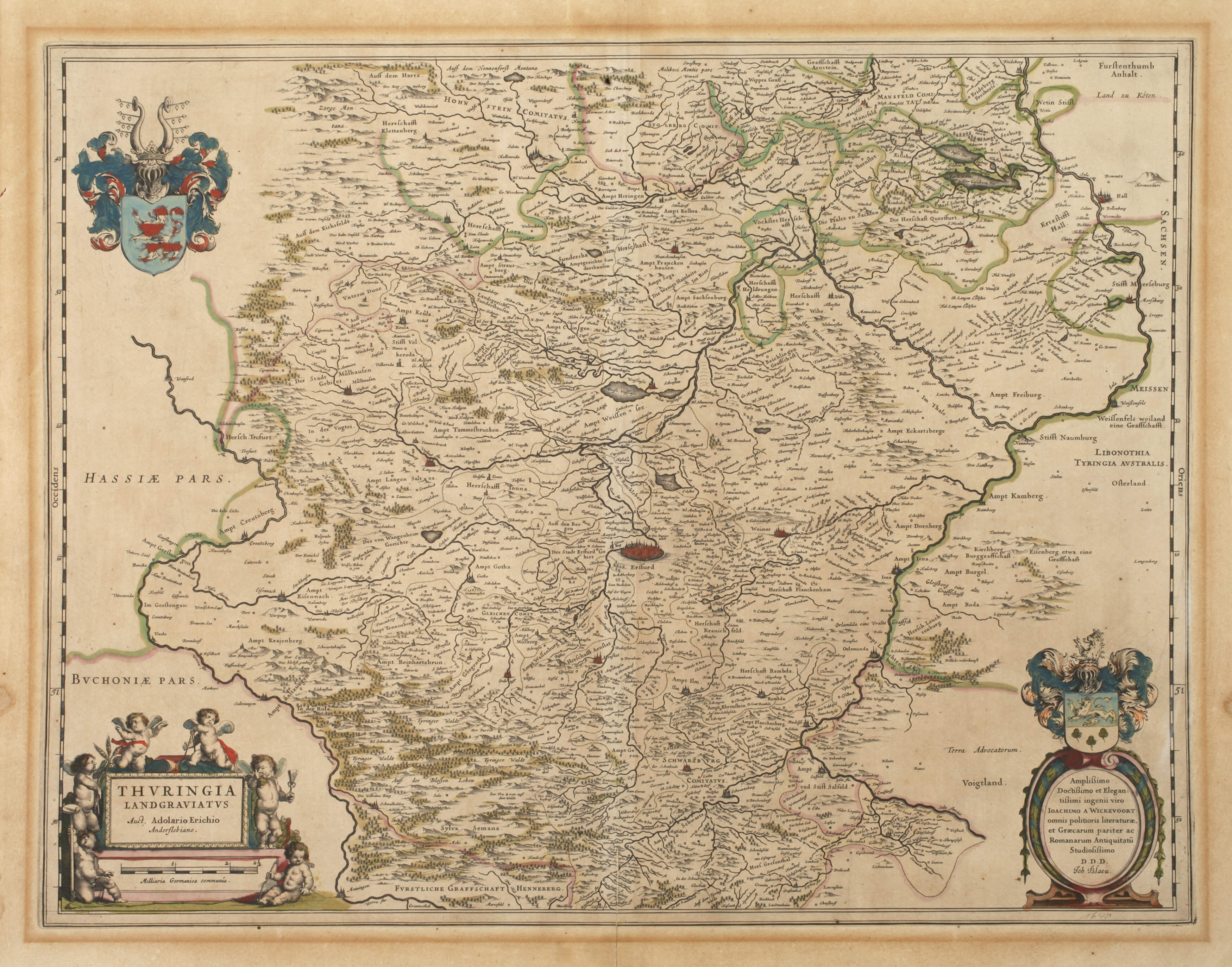 Johannes Blaeu, Kupferstichkarte Thüringen