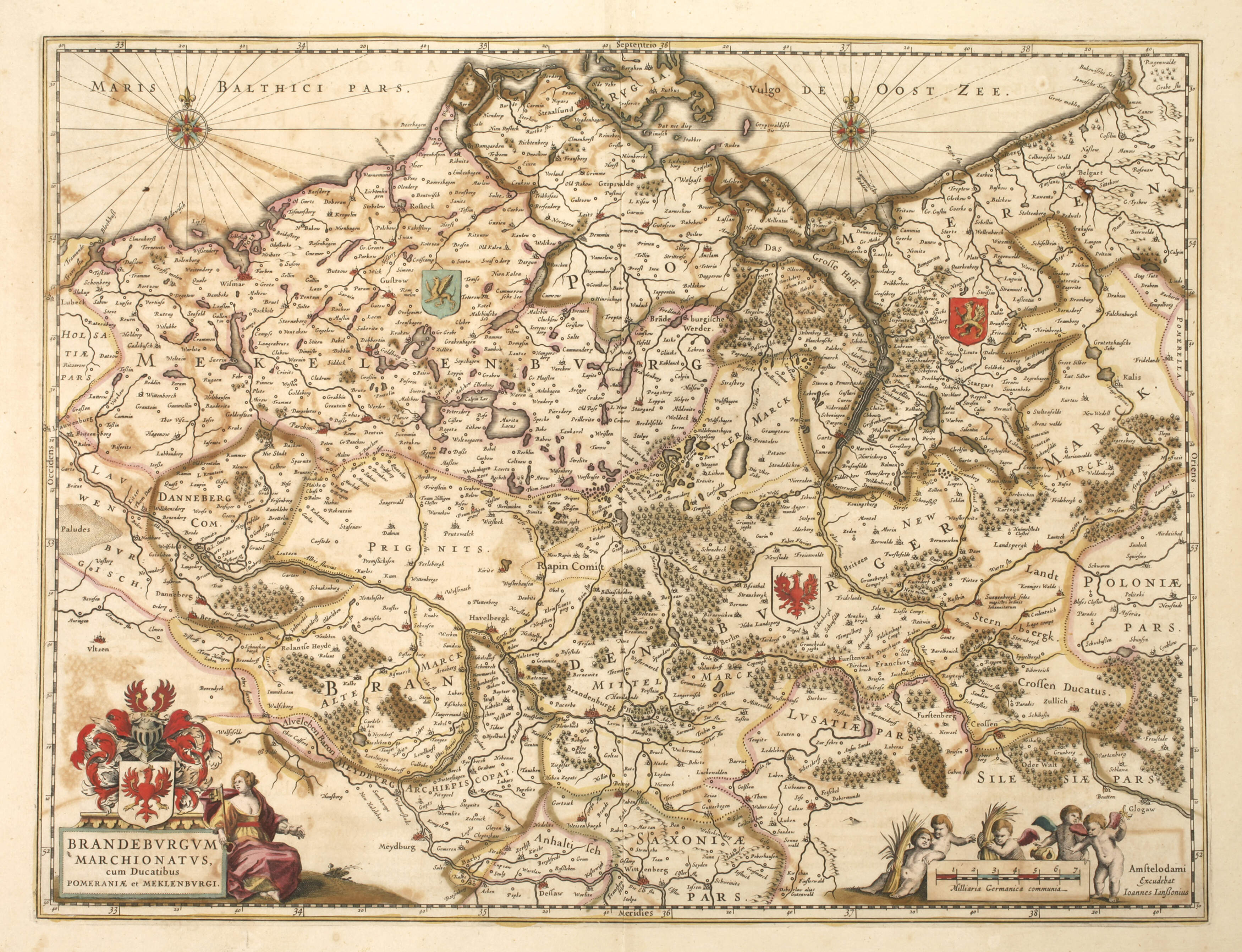 Johannes Janssonius, Karte Mecklenburg
