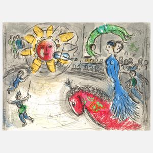 Marc Chagall, "Sonne und rotes Pferd"