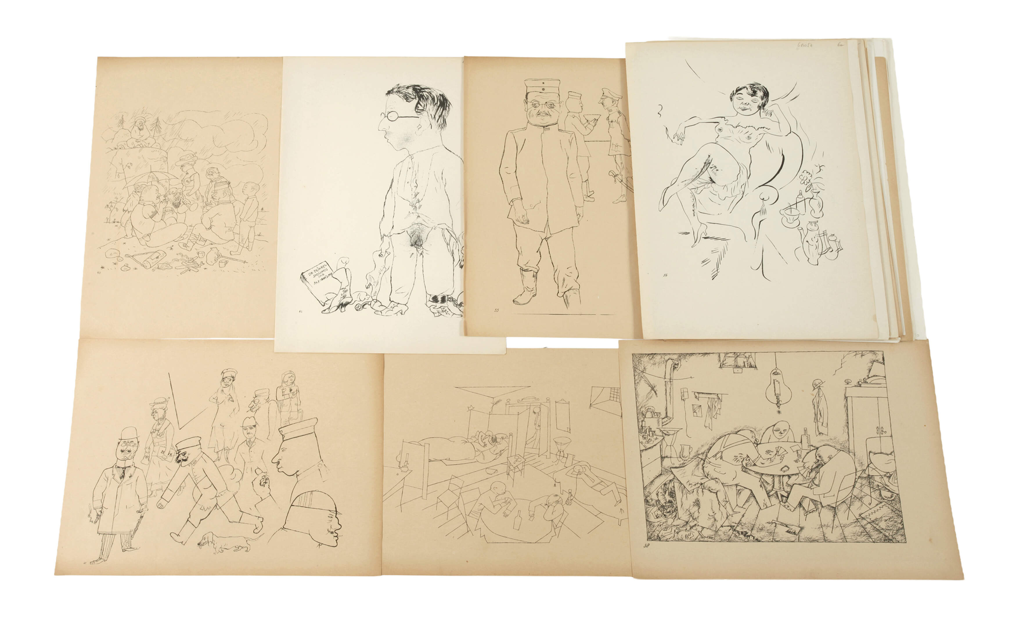 George Grosz, großes Konvolut "Ecce Homo"
